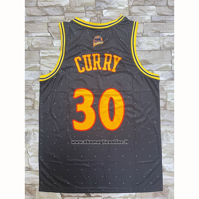 Maglia Golden State Warriors Stephen Curry #30 Mitchell & Ness MVP Nero